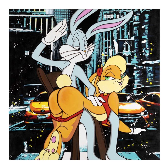 Πίνακας Ζωγραφικής BUGS BUNNY AND LOLA BUNNY Pop Art