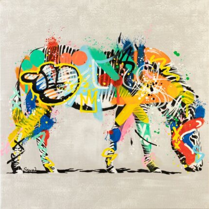 Πίνακας Ζωγραφικής Pop Art Colourful Zebra