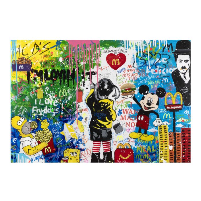 Original Acrylic Popart Painting Winnie The Pooh - Image 1