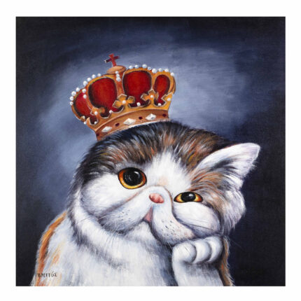 Original Acrylic Painting Queen Cat