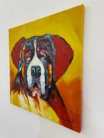 Original Popart Acrylic Painting Dog