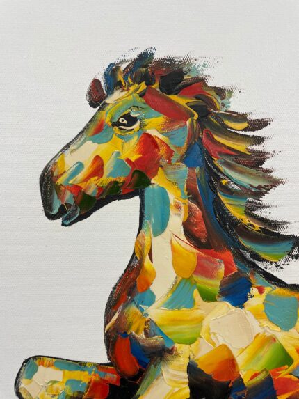 Original Popart Acrylic Painting Horse