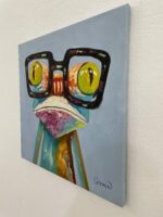 Original Popart Acrylic Painting Pop Frog Flex His New Glasses ;)