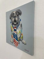 Original Popart Acrylic Painting Showing A Dog