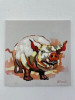 Original Popart Pig Acrylic Painting