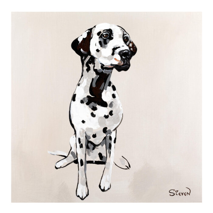 Original Acrylic Painting Dalmatian Dog