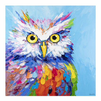 Original Popart Acrylic Paintings Showing an Owl 100% Handmade