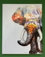 Original Popart Acrylic painting Elephant 100% Handmade art