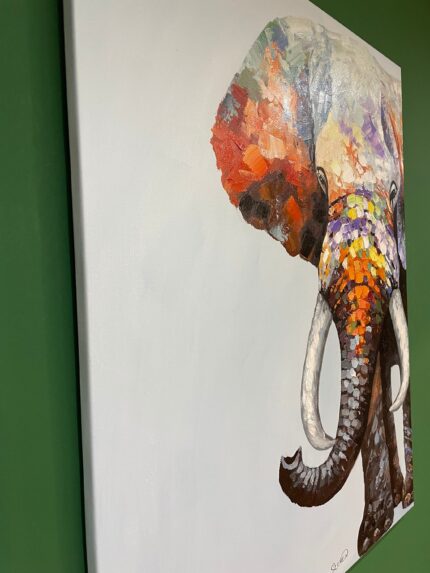 Original Popart Acrylic painting Elephant 100% Handmade art