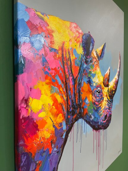 Πίνακας Μοντέρνος PopArt Ρινόκερος